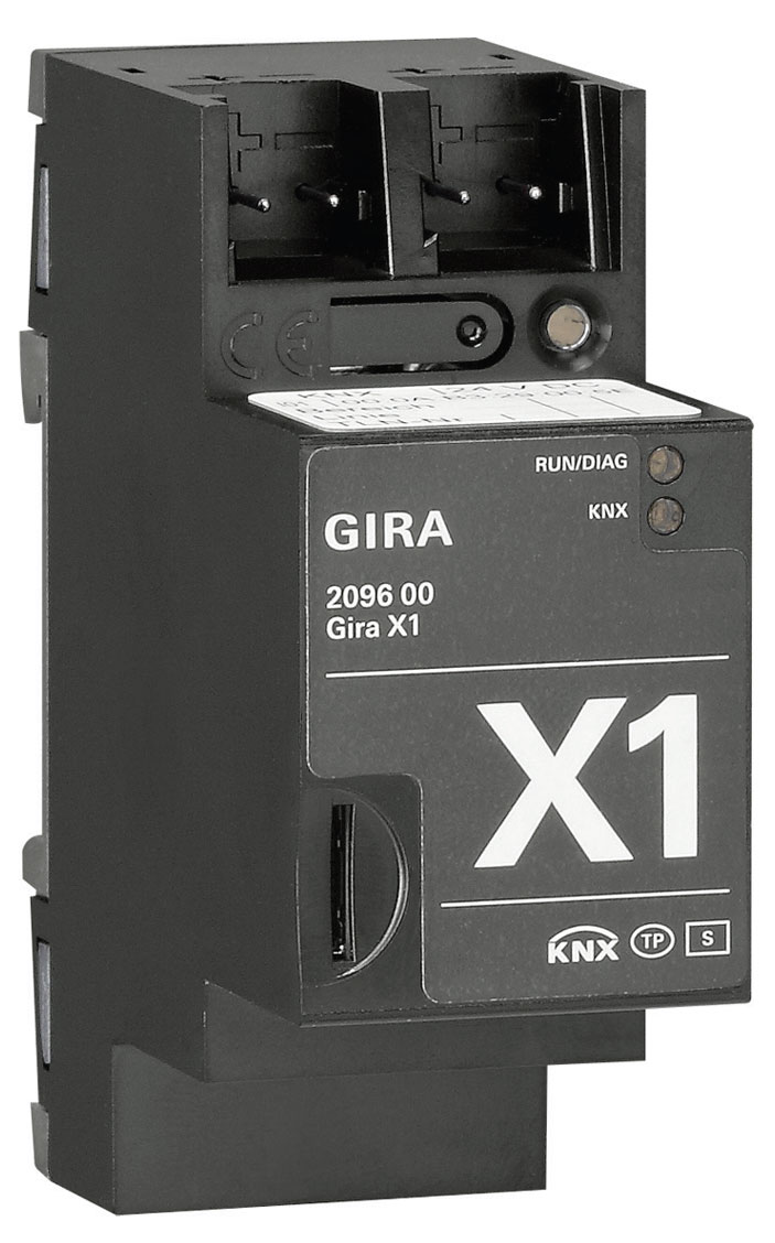 Fot. 3. Miniaturowy serwer Gira X1-G209600 umożliwia przetwarzanie
danych i dostęp za pośrednictwem urządzeń mobilnych. Fot.: GIRA