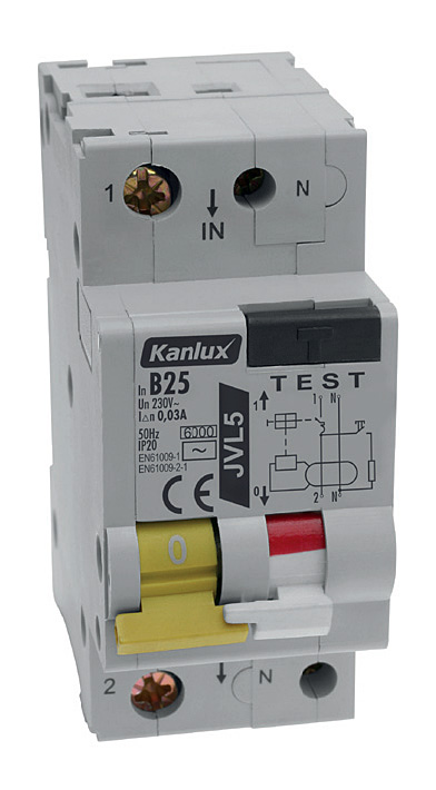 Fot.2.
Wyłącznik różnicowo-prądowy JVL5/2 B25/0,03A.