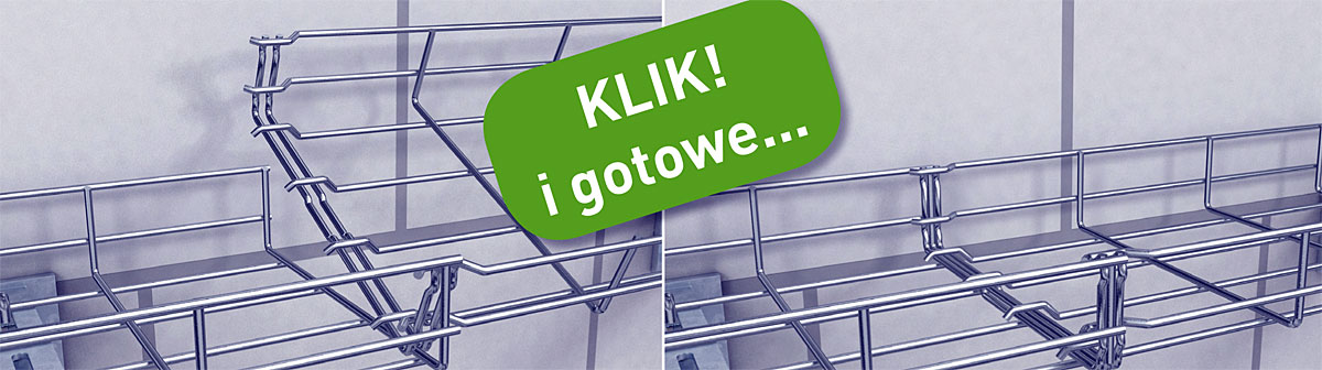 Fot. 3. Opatentowany system połączeń wzdłużnych koryt siatkowych GR-Magic®.