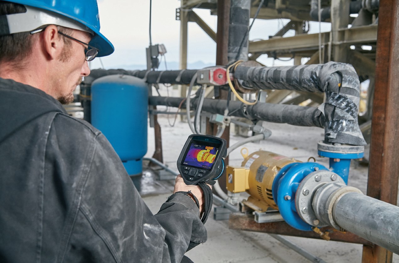 Fot. 2. Zastosowanie modelu E95 do badania silnika elektrycznego. Fot.: FLIR