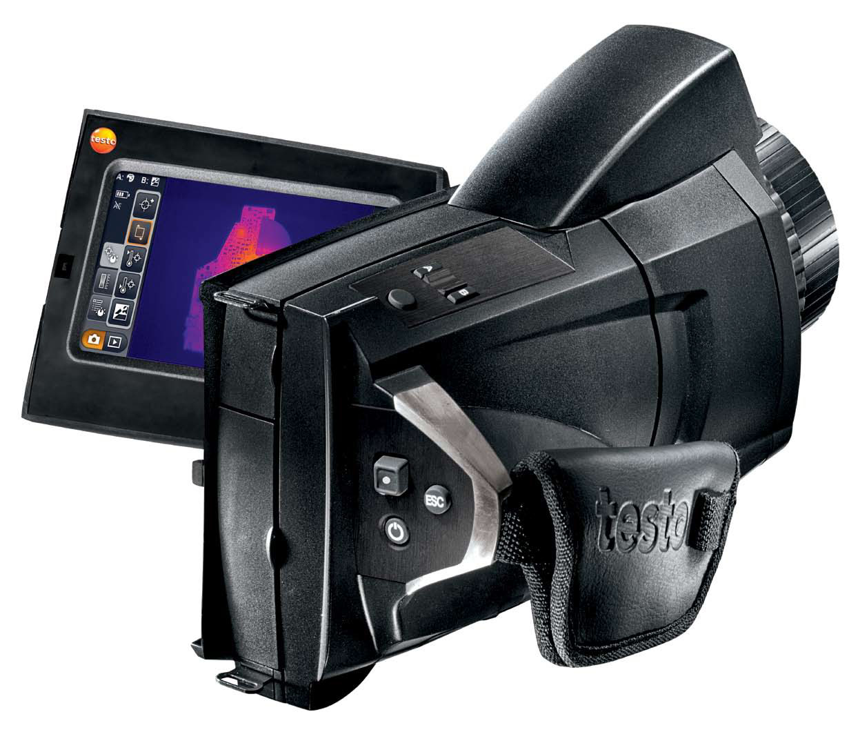 Fot. 2. Ruchomy wyświetlacz ułatwia dokonywanie pomiarów również w problematycznych punktach instalacji czy obiektów. Fot.: Testo