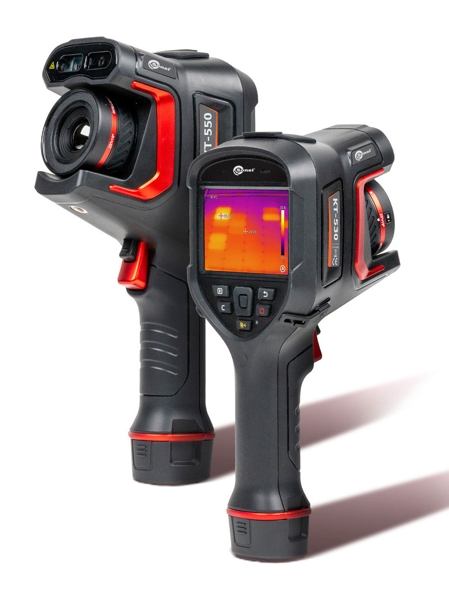 Fot. 2. Pomiary przy użyciu kamery Sonel KT z nowej serii 500