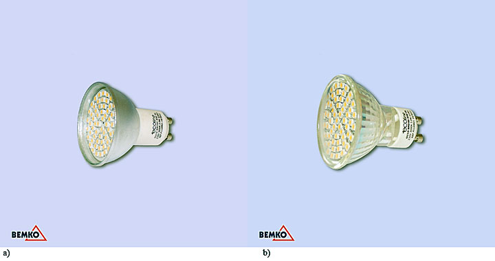 a) D82-GU10-SMD60-WW-AL b) D82-GU10-SMD60-WW-GL