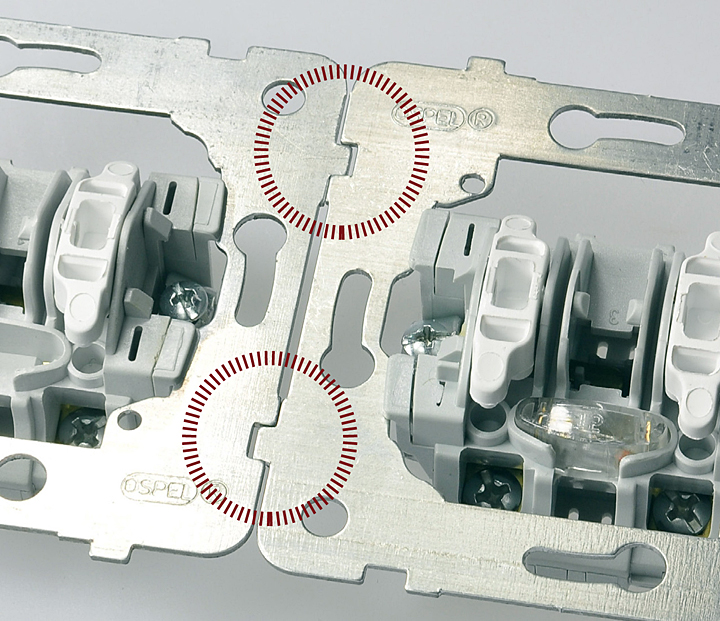 Bazujące elementy dystansowe na mostkach Ospel