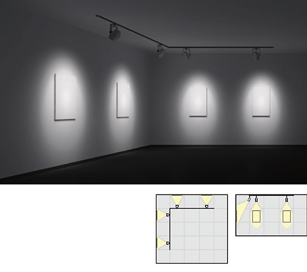 Przykład oświetlenia typu „spotlight”