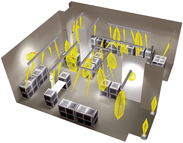 Przykład wykorzystania różnych rozsyłów opraw oświetleniowych