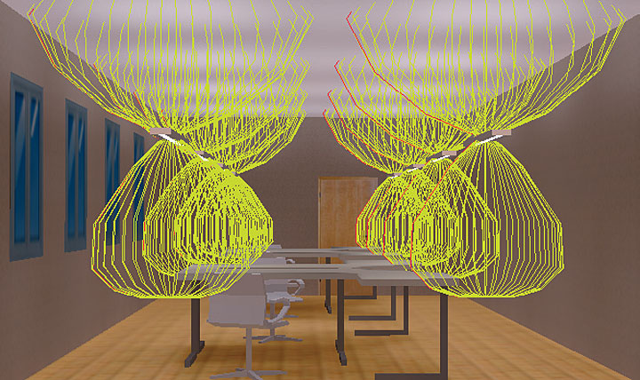 Rys. 5. Oświetlenie metodą bezpośrednio-pośrednią