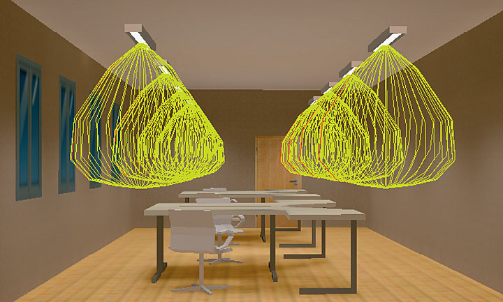 Rys. 6. Oświetlenie metodą bezpośrednią