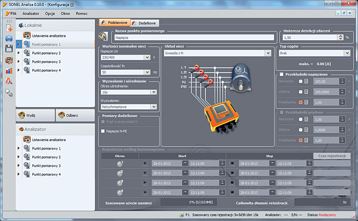 Fot. 2. Konfiguracja analizatora.