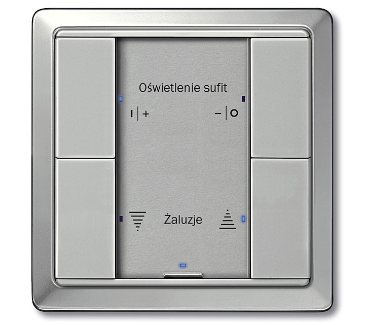 Rys. 1. KNX, sensor przyciskowy 2-krotny (4-klawiszowy)
