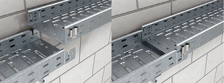 Fot. 2 Opatentowany system połączeń wzdłużnych koryt RKS-Magic®