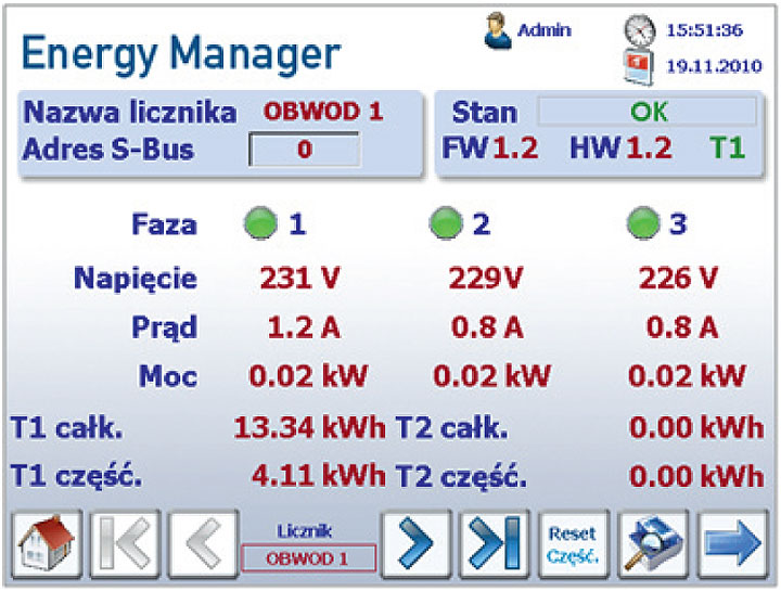Fot. 3. W jednej chwili dostępne wszystkie szczegóły zużycia energii