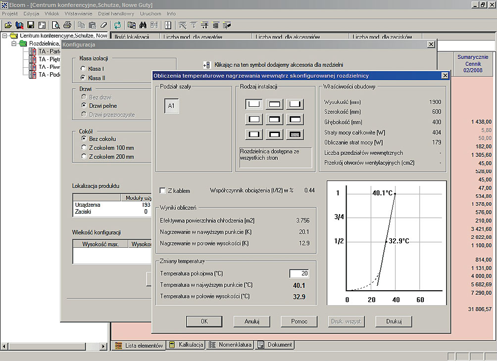 Fot. 3. Ekran programu Elcom 5.1 firmy Hager.