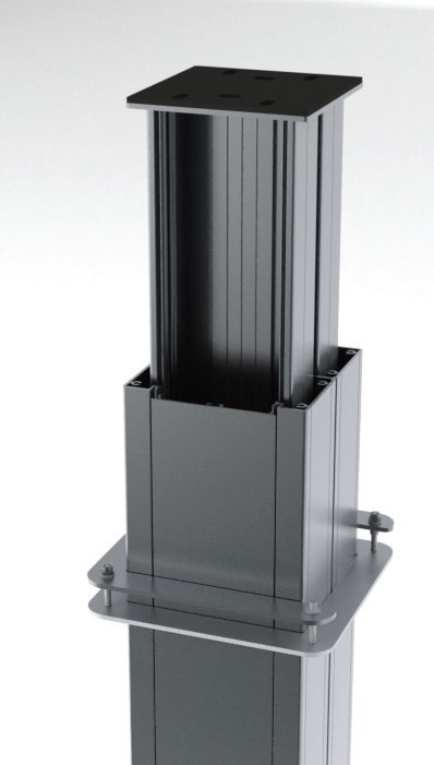 Fot. 7. Regulacja wysokości
kolumny instalacyjnej. Fot.: AKS ZIELONKA