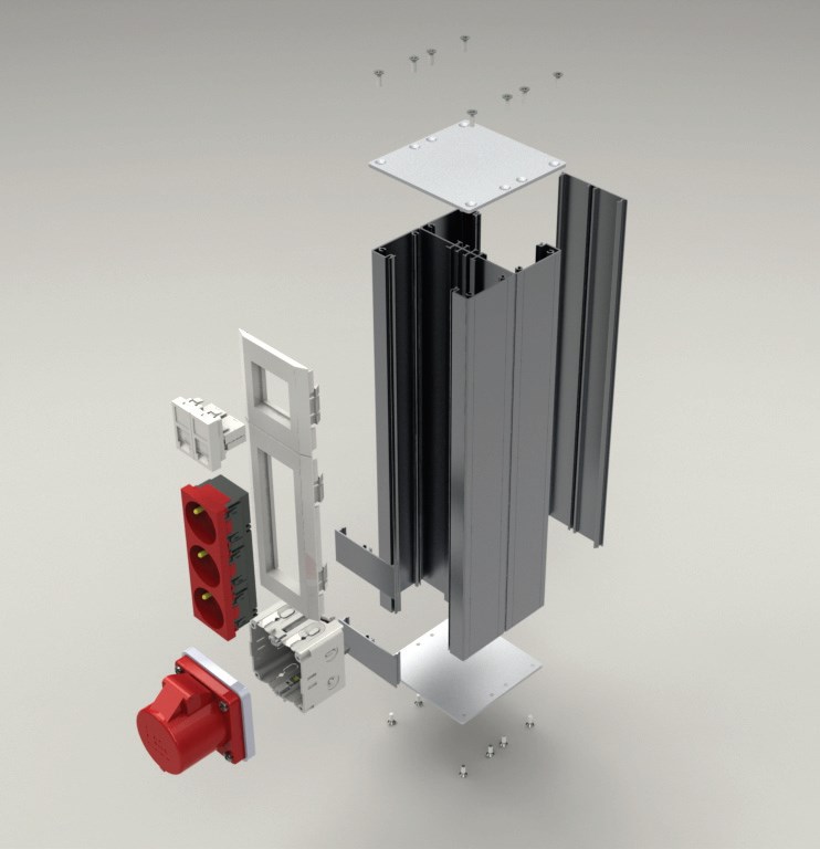 Fot. 8. Budowa słupka elektroinstalacyjnego. Fot.: AKS ZIELONKA