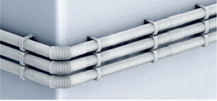 Fot. 4. System rur prostych kielichowanych ze złączkami ZCL