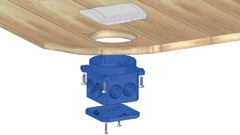 Fot. 2. Sposób montażu puszki przeznaczonej do montażu w ścianach pustych. Fot.: SIMET