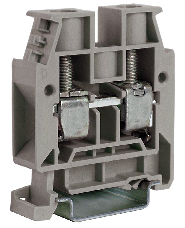 Fot. 5. Złączki śrubowe stanowią najbardziej
rozpoznawalną i najszerzej
stosowaną technologię łączenia
przewodów. Fot.: Cabur