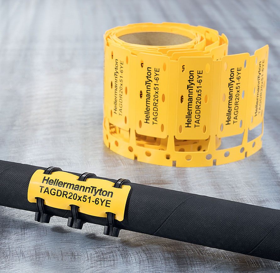 Fot. 5 Coraz większe jest zainteresowanie
oznaczeniami indywidualnymi,
dedykowanymi danemu, często
wymagającemu środowisku pracy. Fot. HellermannTyton