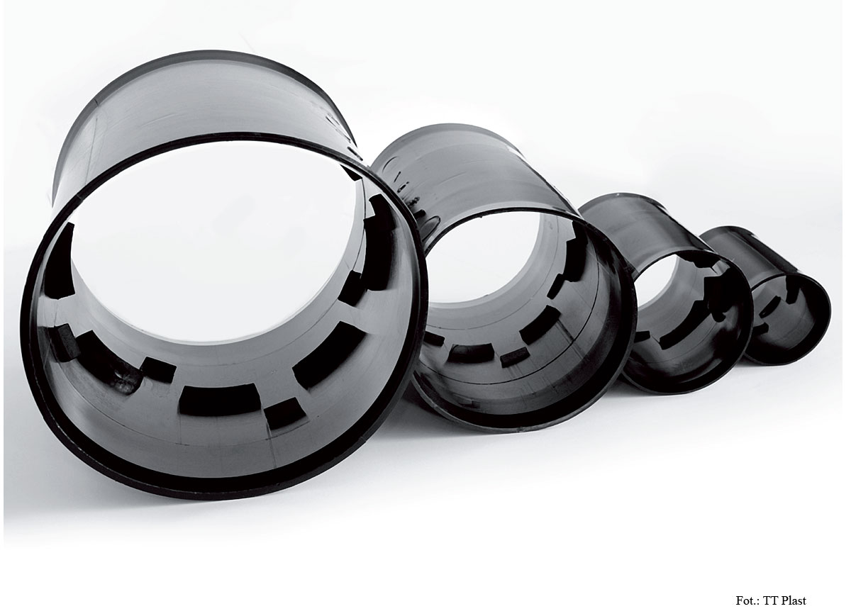 Fot. 9. Złączki do rur dwuwarstwowych i kanałów wentylacyjnych.