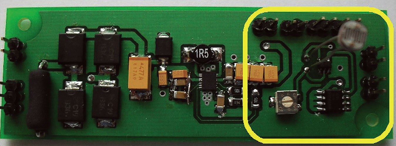 Fot. 8. Sekcja wyjściowa przetwornicy.