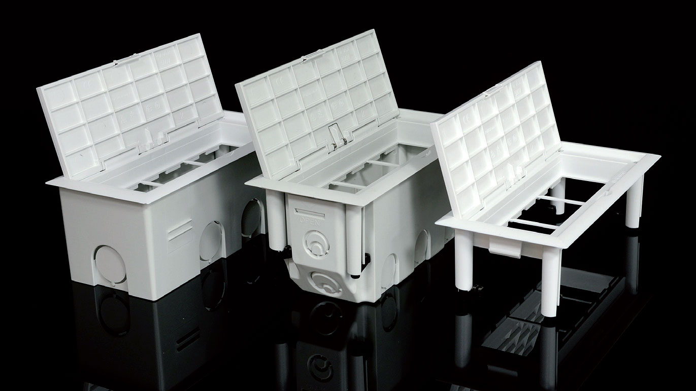 Fot. 7. Przykład puszek do podłóg betonowych. Fot. Kopos