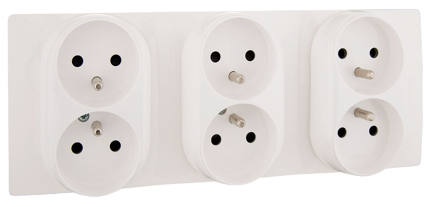 Fot. 2. Gniazdo podwójne w ramce trzykrotnej