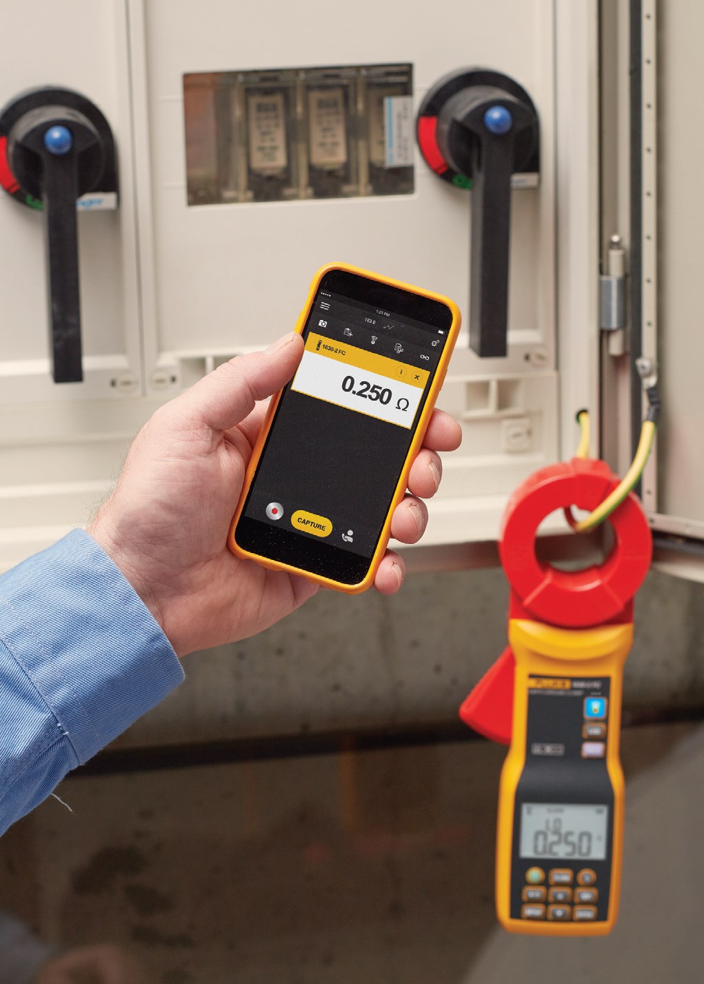 Fot. 2. Odczyt wyników pomiarów na smartfonie