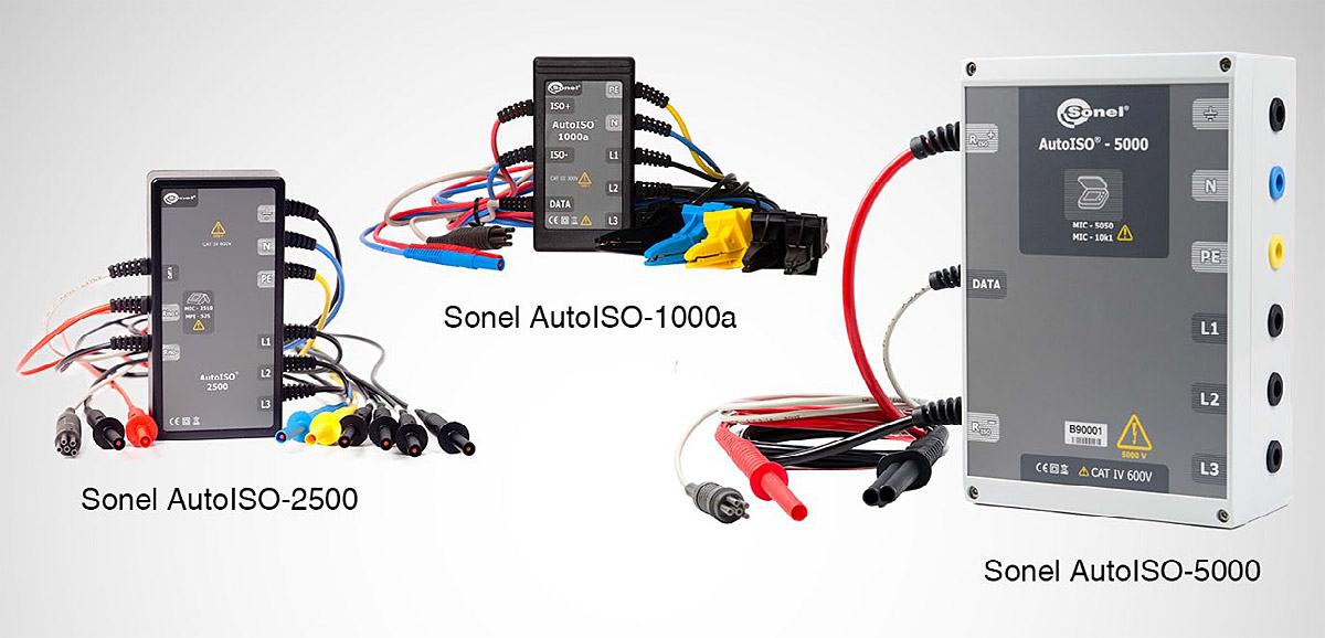 Fot. 2. Adaptery serii AutoISO służące do automatycznych pomiarów kabli wielożyłowych.