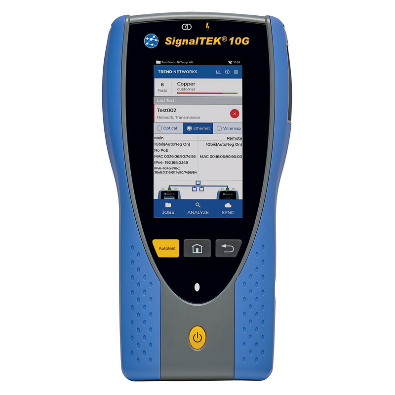 Tester transmisji danych SignalTEK 10G CT