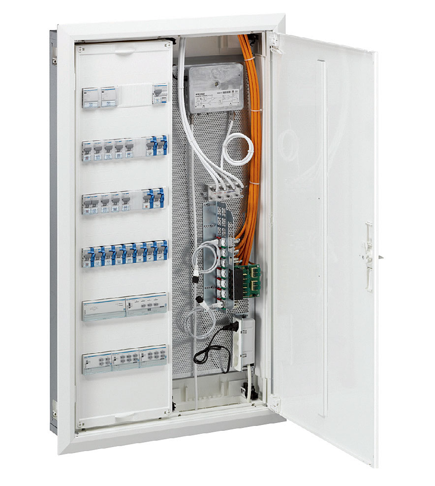 Fot. 4. Rozdzielnica z dystrybucją multimediów. Fot.: HAGER POLO